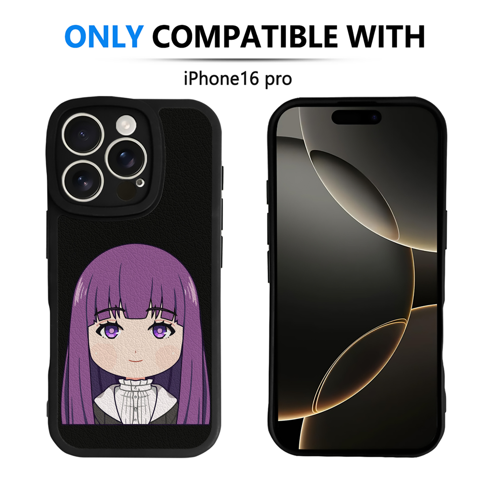 （画像用） 葬送のフリーレン Frieren 【iPhone 16シリーズ対応】シリコンスマホケース（レザー調） 材質：シリコン